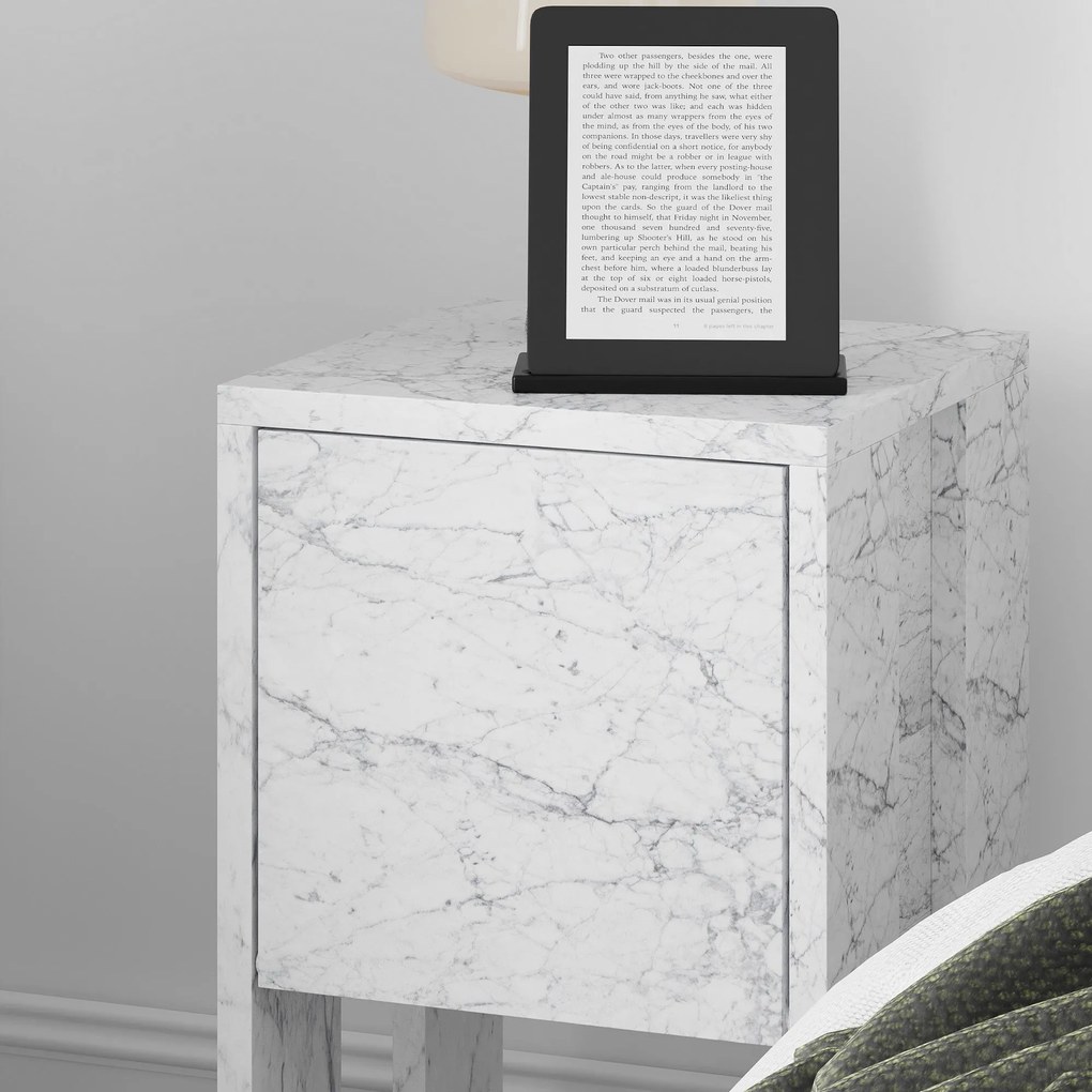 Éjjeliszekrény Ema - Carrara Marble