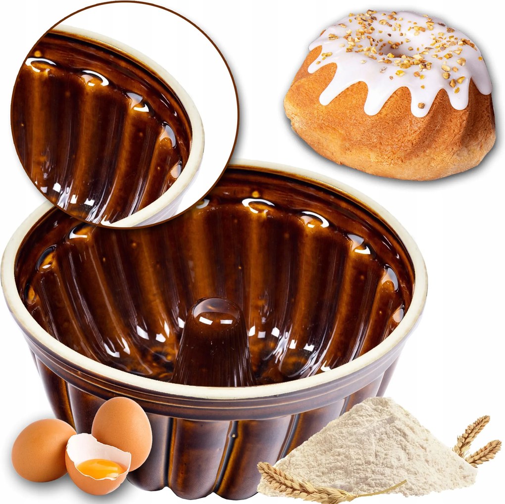 Útifű Sütőforma Kerámia Forma Kéményhüvellyel 5l