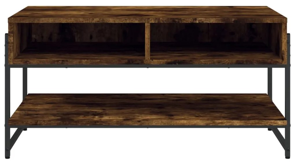 Füstös tölgy színű szerelt fa dohányzóasztal 90 x 50 x 45 cm