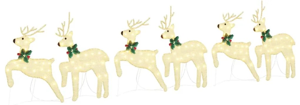 LED rénszarvasok 6 pcs Arany szövet