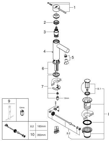 GROHE 23379001 - ESSENCE mosdócsaptelep, fényes króm