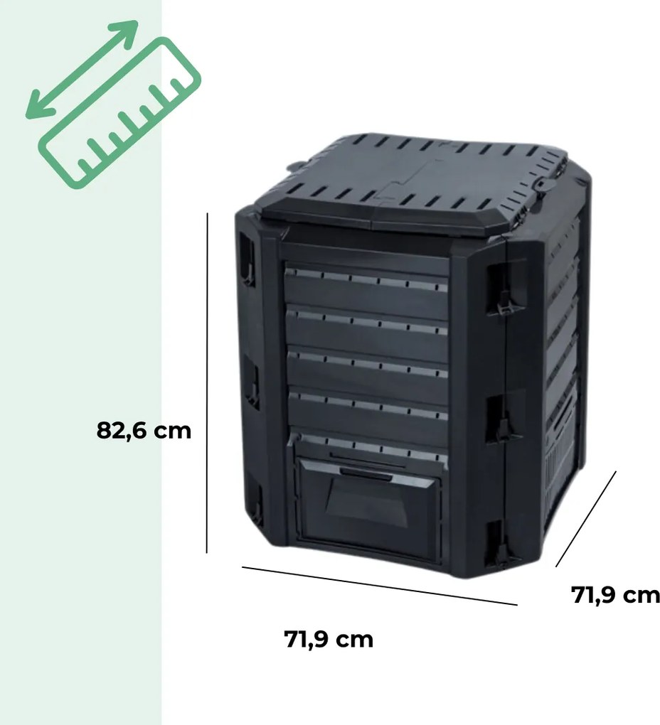 Kerti komposztáló - Compogreen 380 l fekete Prosperplast