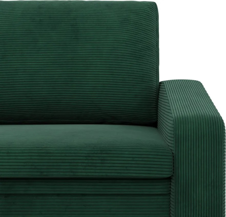 Vertico fekvőfotel, 80 cm széles, kordbársony, zöld