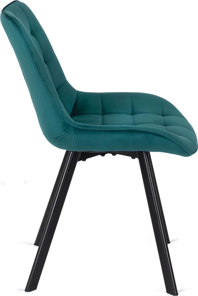 Szék türkiz színben, bársony kárpittal. RICK