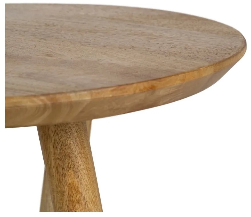 Mangófa kerek tárolóasztal ø 40 cm Mao – Ixia