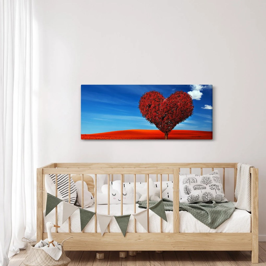 Kép - szív, fából (120x50 cm)