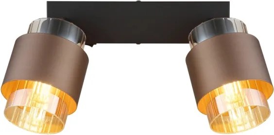 Globo 15560-2C - Irányítható spotlámpa MILLEY 2xE27/40W/230V fekete/bronz