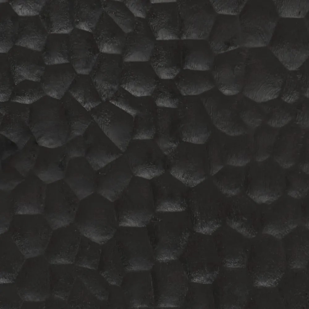 fekete tömör mangófa TV-szekrény 80 x 31 x 46 cm