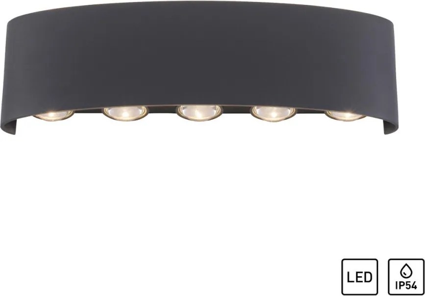 ZUMA LINE 9489-13 CARLO Modern Kültéri Fali Lámpa Antracit LED IP44