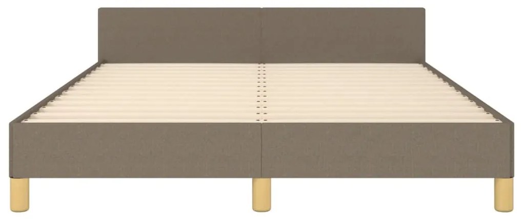 tópszínű szövet ágykeret matrac nélkül 140 x 200 cm