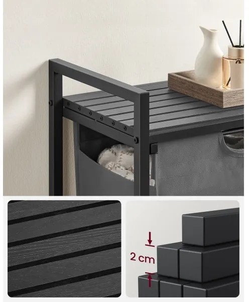 REX mosókosár fekete/szürke