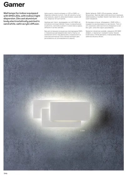 Redo 01-2297 - LED fali lámpa GAMER LED/36W/230V fehér