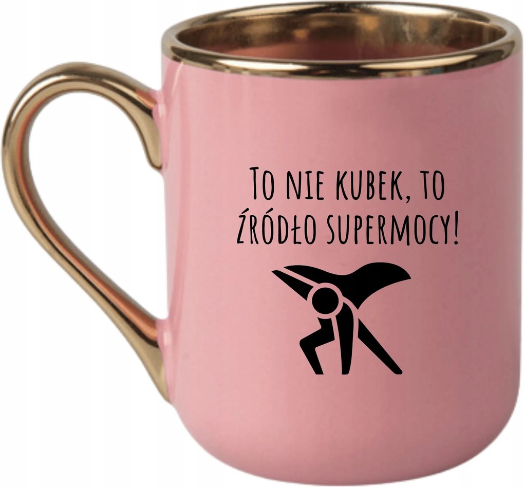 Bögre Elegáns Rózsaszín Arany Rant Vicces Ajándék Szupererő Forrás