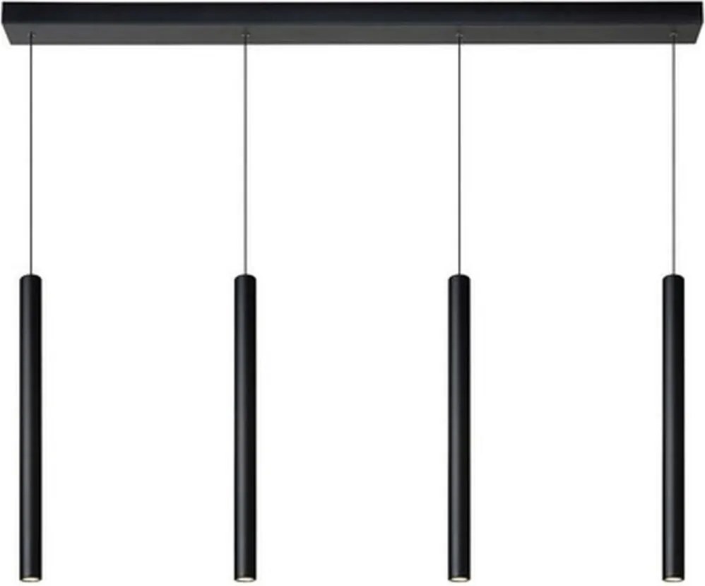 LUCIDE 74403-04-30 LORENZ Többágú Függesztett Lámpa Fekete LED IP20
