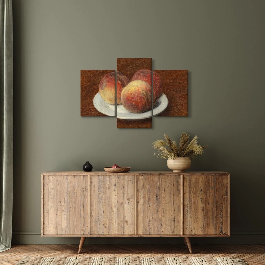 Kép - Henri Fantin-Latour, Three Peaches on a Plate, reprodukciók (90x60 cm)