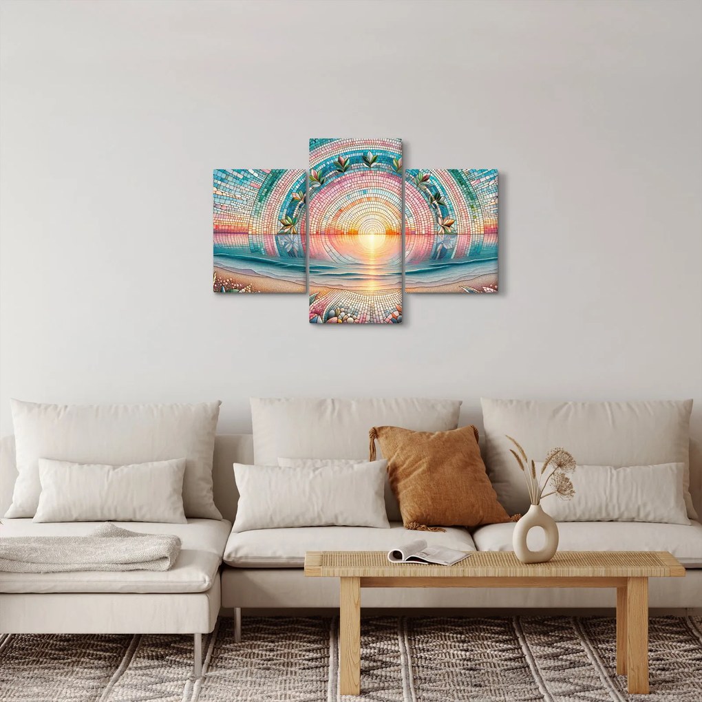 Kép – Naplemente mozaik (90x60 cm)