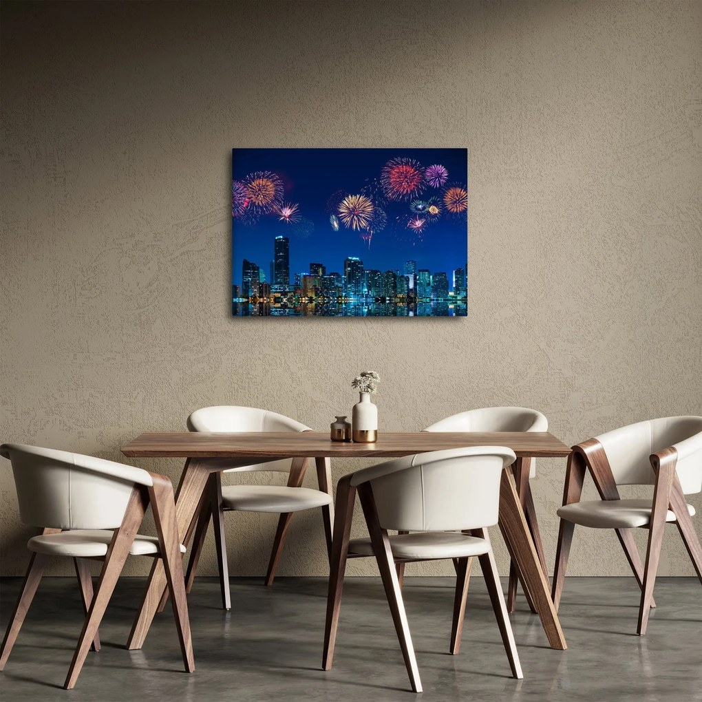 Kép - tűzijáték Miamiban (70x50 cm)