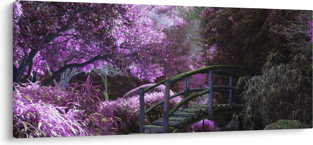 Kép - lila fák (120x50 cm)