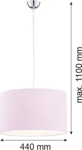 ARGON 4136 MAGIC Ernyős Függesztett Lámpa Króm, Rózsaszín E27 IP20