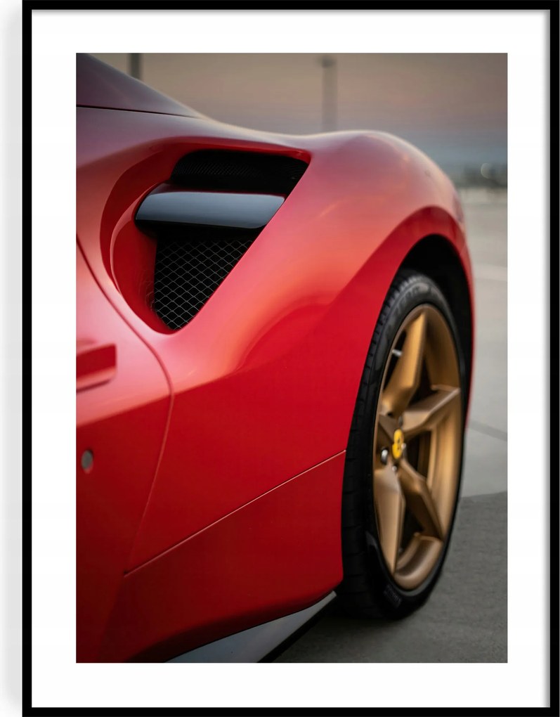Poszter 30x40 Ferrari 488 Spider Felni, Kerékdob Sportautó Ikonikus