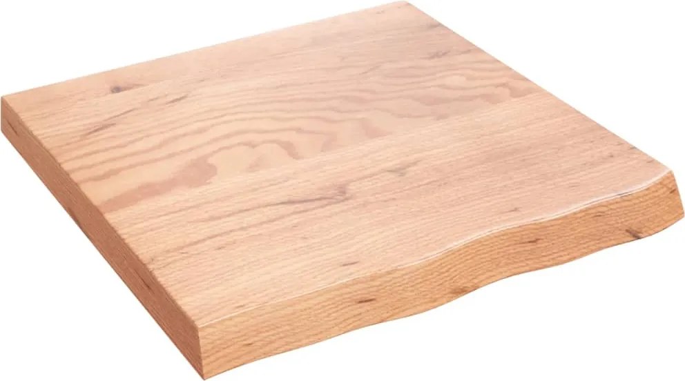 vidaXL világosbarna kezelt tömör tölgyfa fali polc 60x60x(2-6) cm