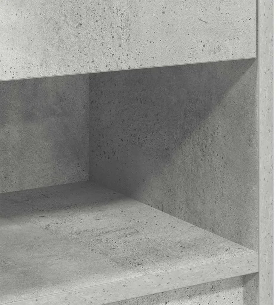 betonszürke éjjeliszekrény fiókkal 39x28x41 cm