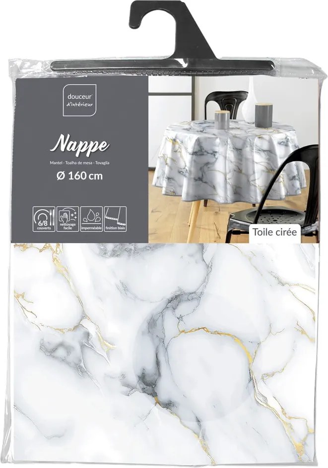 Lemosható asztalterítő ø 160 cm Marquina – douceur d'intérieur