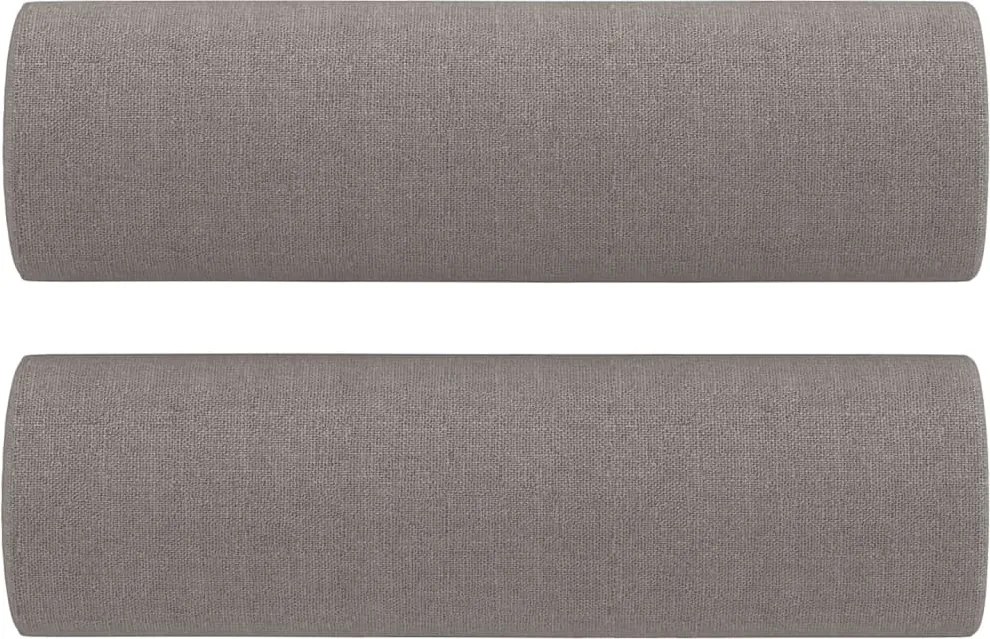 vidaXL 2 db tópszínű szövet díszpárna Ø15x50 cm