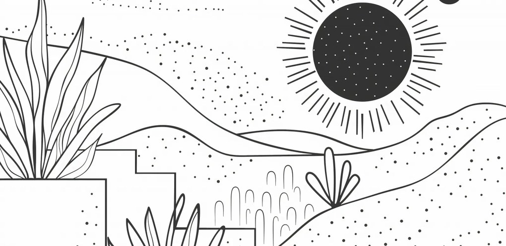 Poszter 91,3x44,5cm Lineáris Tájkép