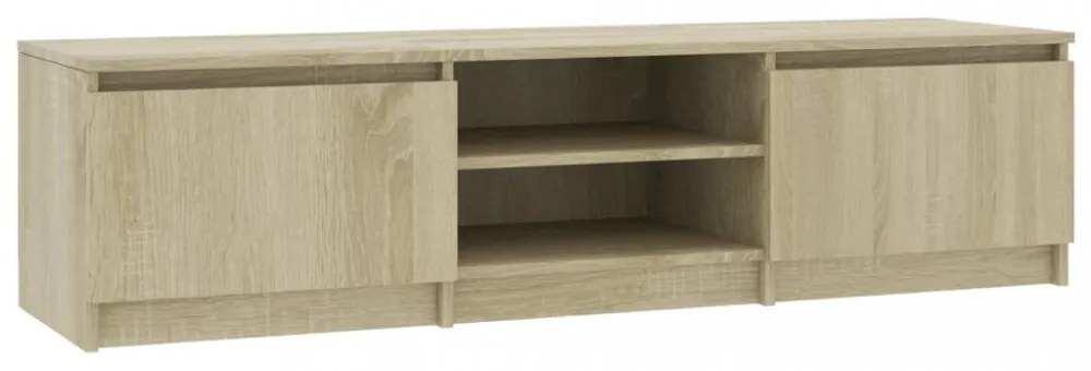 sonoma tölgy színű szerelt fa TV-szekrény 140 x 40 x 35,5 cm