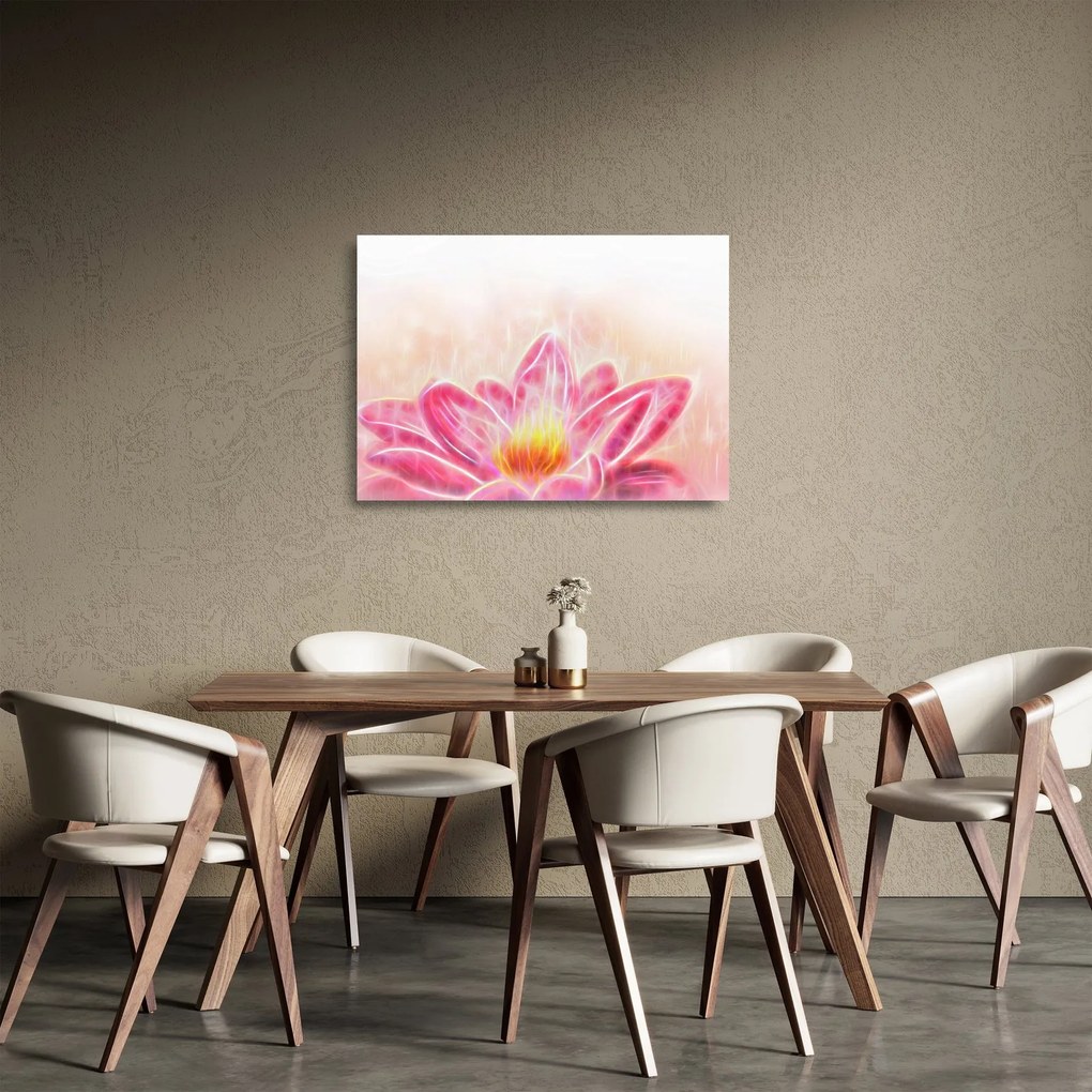 Egy lótuszvirág képe (üvegen) (70x50 cm)