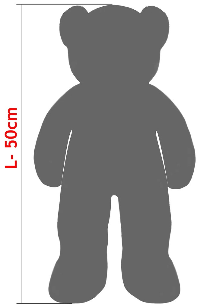 Deuba Plüss maci L 50 cm - fehér