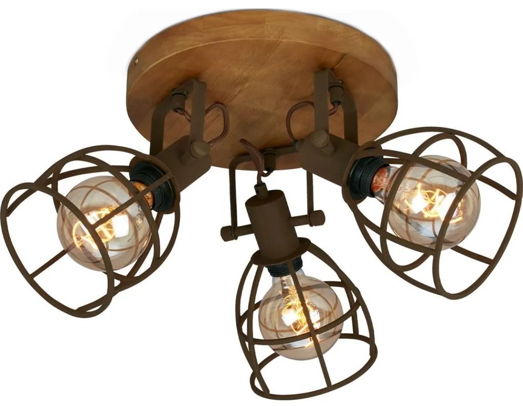 Brilo - Spotlámpa VINTAGE 3xE27/25W/230V