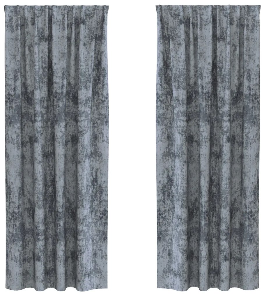 Bársonyfugönyök 2 db Pálcás Ezüst Szürke 225x140 cm