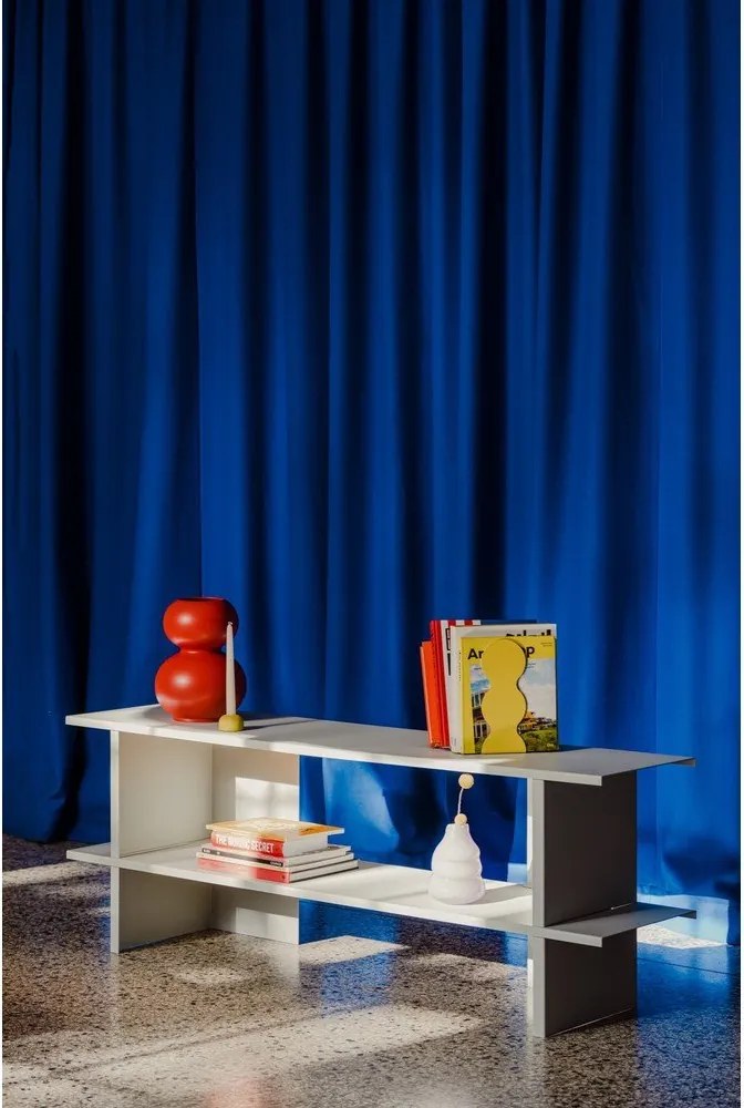 Világosszürke fém polcos állvány 160x57x37 cm Hes – noo.ma