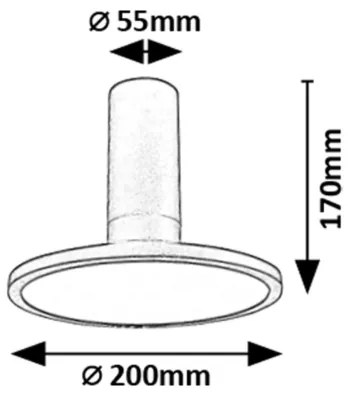 Rabalux 71323 - OVIDIA mennyezeti lámpa LED/20W/230V 3000K fekete