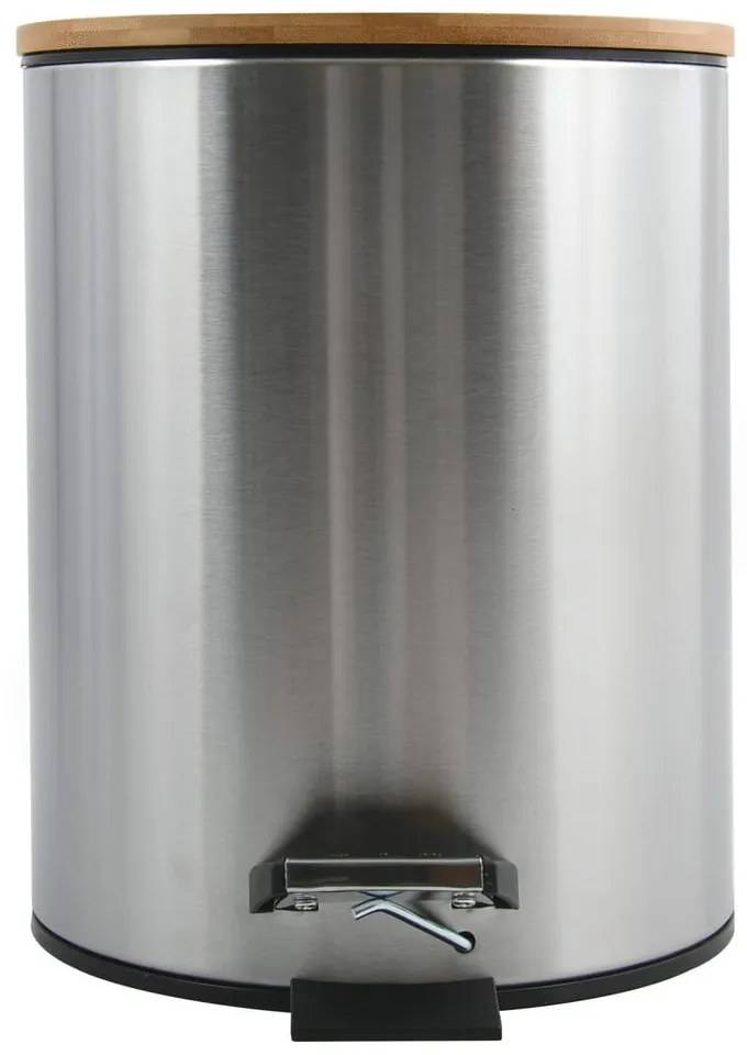 Matt ezüstszínű acél pedálos szemetes 3 l Adonis – Spirella