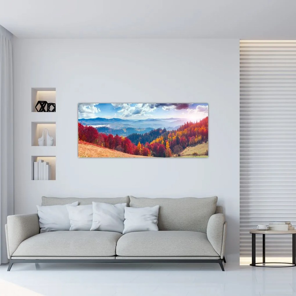 Egy kép egy színes őszi tájról (120x50 cm)