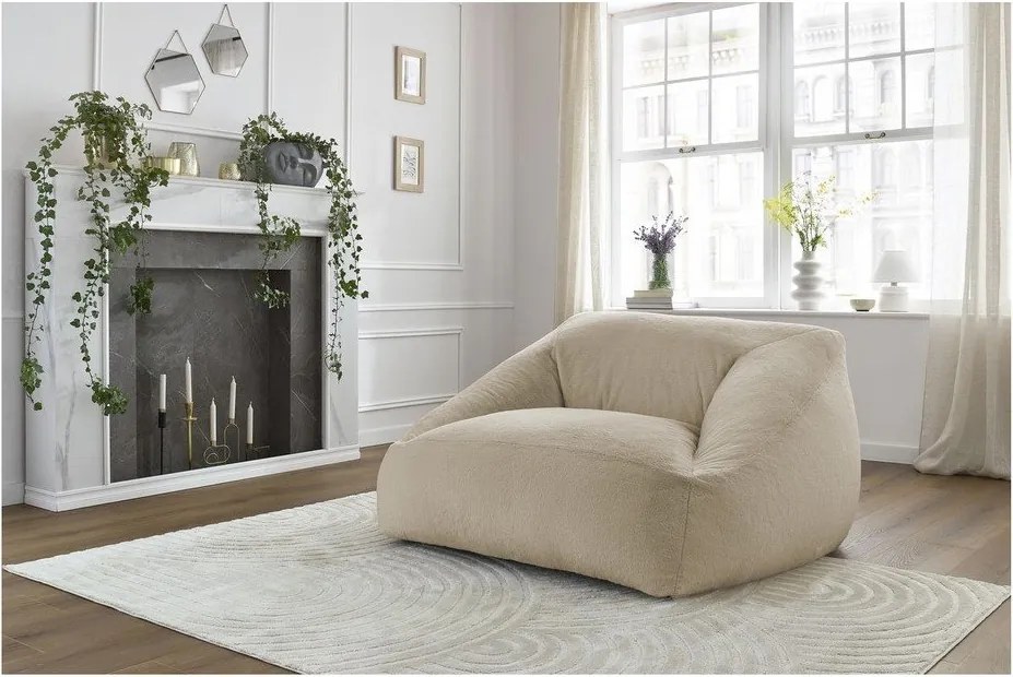 Bézs műszőrme babzsákfotel Lilibet – Bobochic Paris