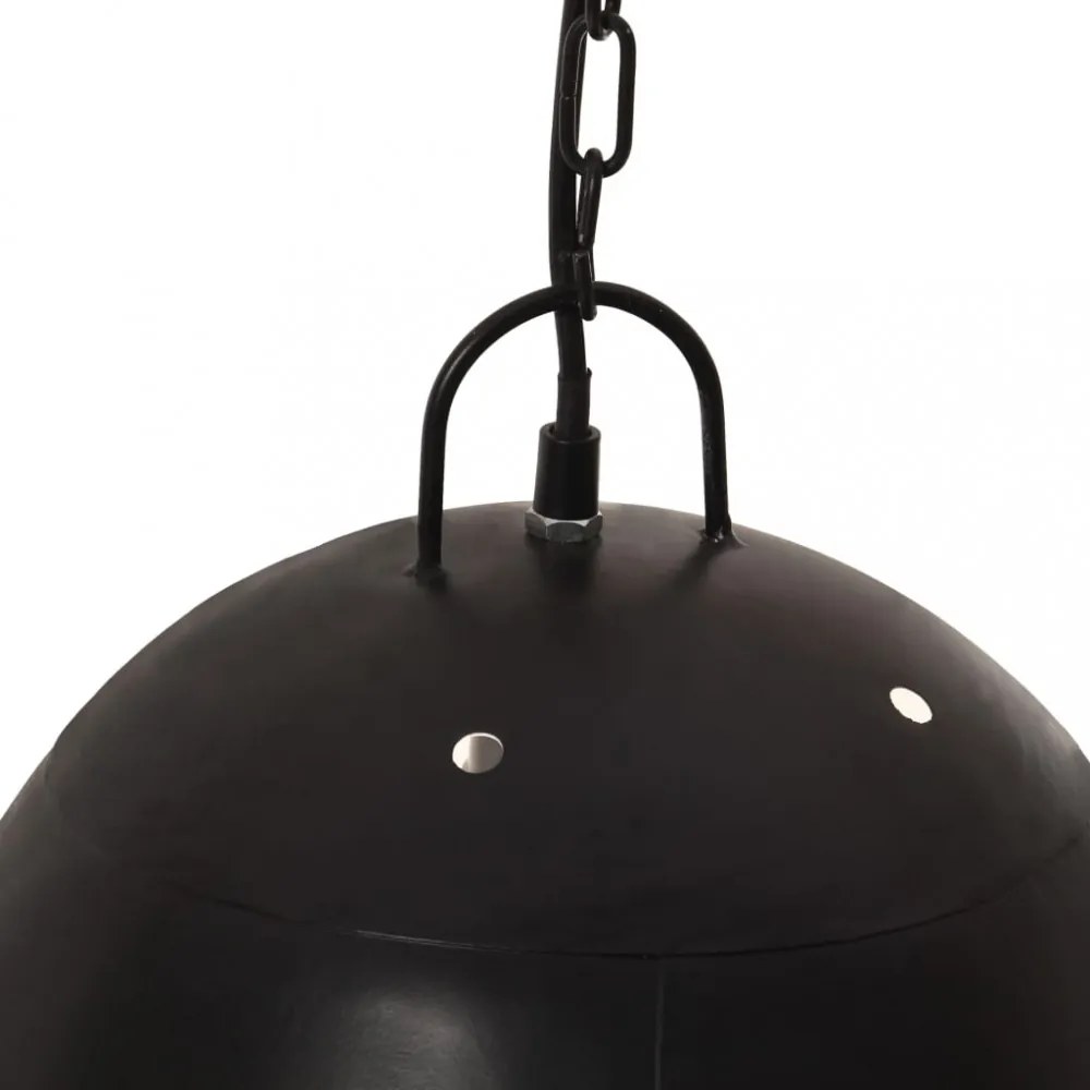kerek fekete ipari függőlámpa 25 W 42 cm E27