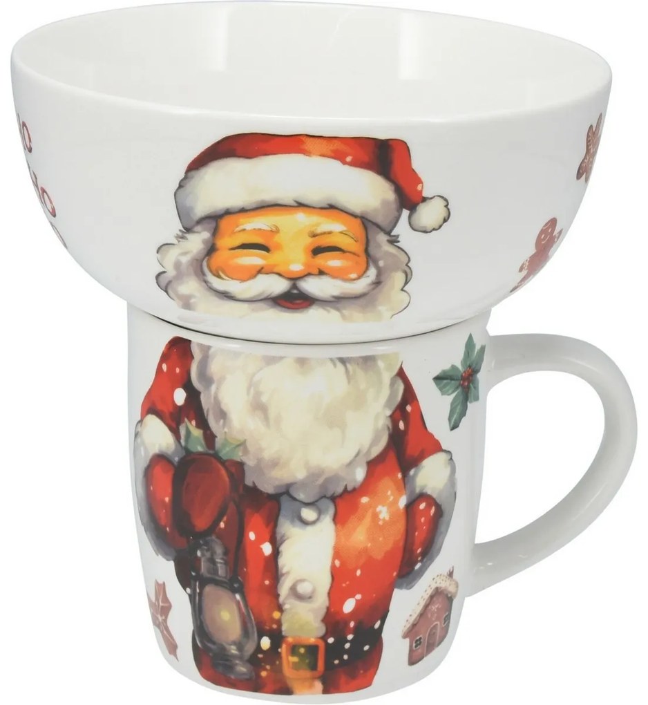Santa reggeliző szett, 2 db, porcelán