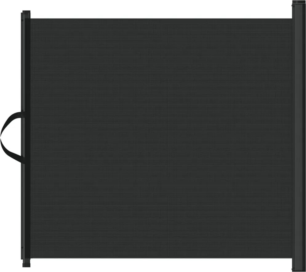 vidaXL fekete behúzható kisállatkapu 117,5 x 125 cm