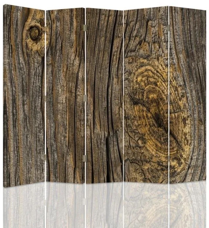 Gario Paraván Csomózott deszkák Méret: 180 x 170 cm, Kivitelezés: Forgó paraván 360°