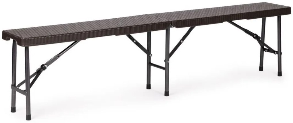 Catering készlet asztal + 2 pad 180cm Brown Rattan