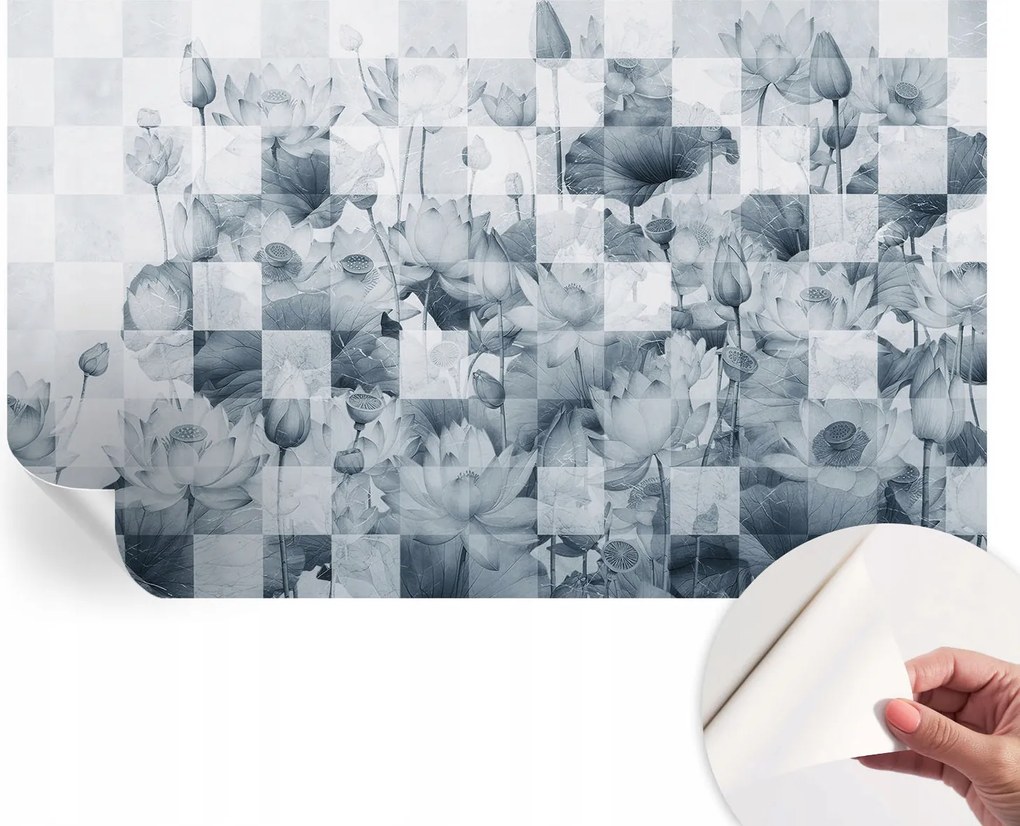 Design fali fotótapéta öntapadós lótuszvirágok 416x254 cm