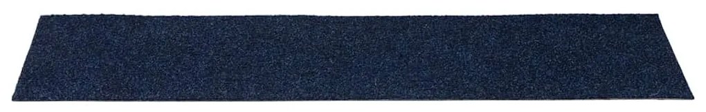 öntapadós lépcsőszőnyegek 30 db, 76 x 20 cm, sötétkék, téglalap alakú