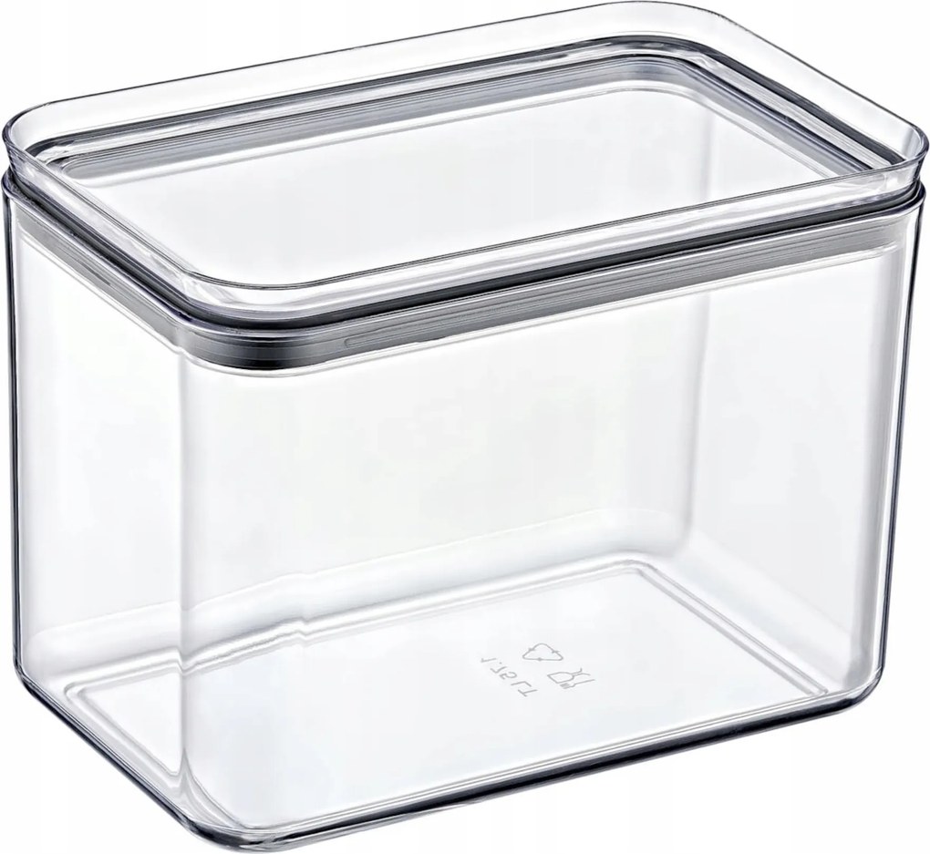 Easyform Crystal konyhai rendszerező tartály légmentesen záródó 1,7l