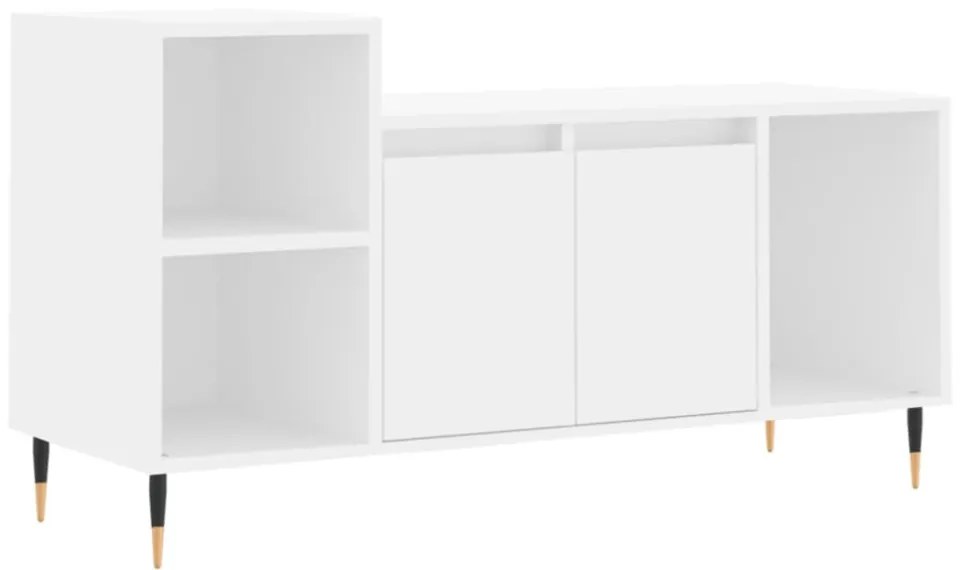 fehér szerelt fa TV-szekrény 100x35x55 cm
