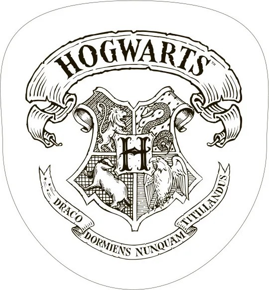 Harry Potter White Crest formapárna, díszpárna 34x36 cm