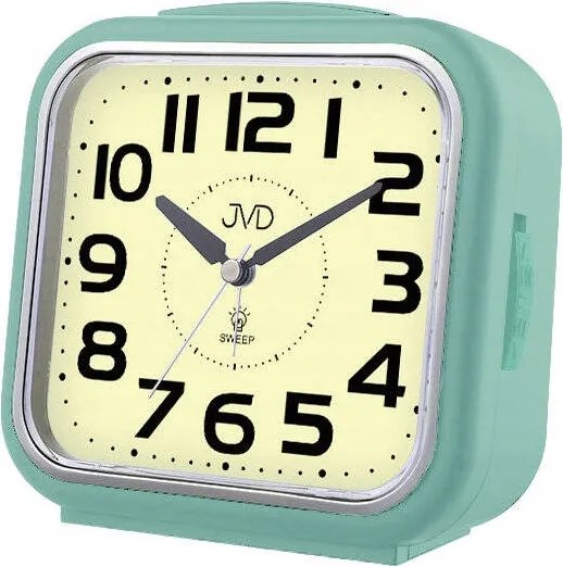 Nagy 14 cm-ES Zöld Megvilágított Négyzet Alakú Ébresztőóra Szundival Jvd SRP2402.2
